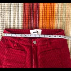 Rolla’s wide leg candy red corduroys!
